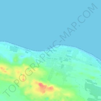 Fleicheiras topographic map, elevation, terrain