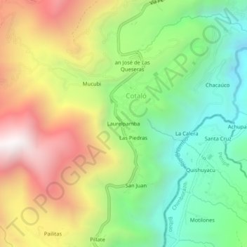 Laurelpamba topographic map, elevation, terrain