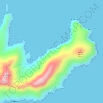 Maatea topographic map, elevation, terrain