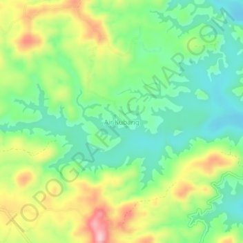 Air Kubang topographic map, elevation, terrain