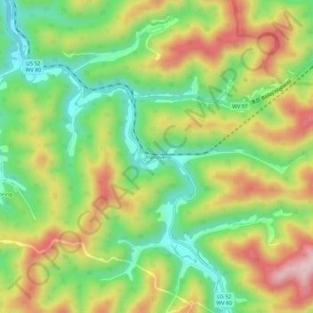 Hanover topographic map, elevation, terrain