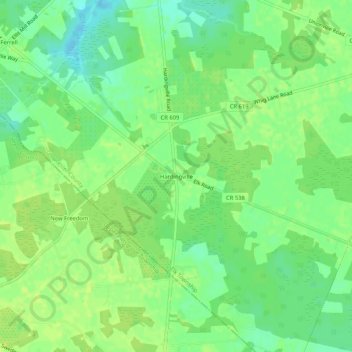 Hardingville topographic map, elevation, terrain