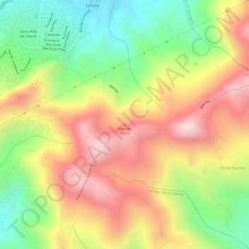 Alto da Serra topographic map, elevation, terrain