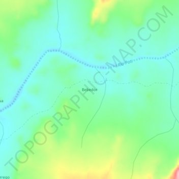 Bebedor topographic map, elevation, terrain