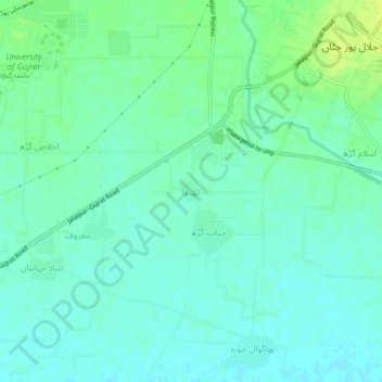Kheewa topographic map, elevation, terrain