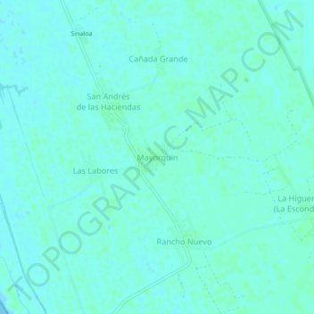 Mayorquín topographic map, elevation, terrain
