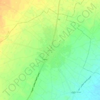 El Amra topographic map, elevation, terrain