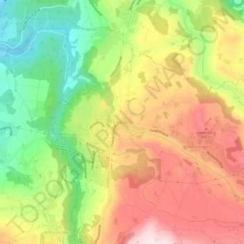 Edlibach topographic map, elevation, terrain