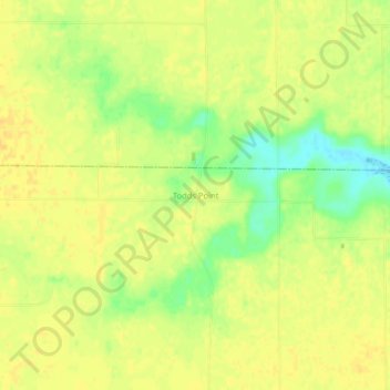 Todds Point topographic map, elevation, terrain