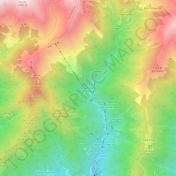 Montata topographic map, elevation, terrain
