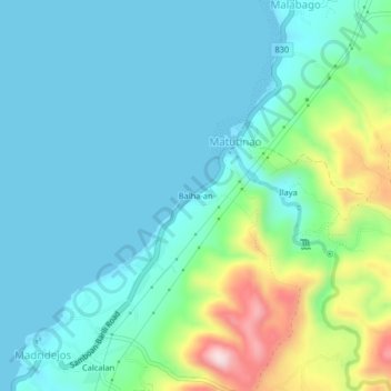 Balha-an topographic map, elevation, terrain