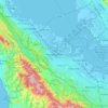 Redwood City topographic map, elevation, terrain