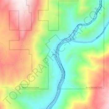 Banks topographic map, elevation, terrain