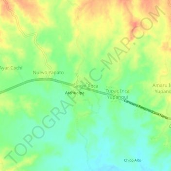 Sinchi Roca topographic map, elevation, terrain