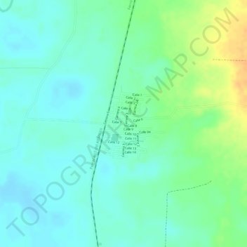 Varela topographic map, elevation, terrain