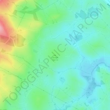 Laragh topographic map, elevation, terrain
