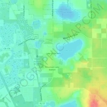 Lake of the Hills topographic map, elevation, terrain