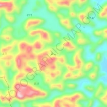 Leishan topographic map, elevation, terrain