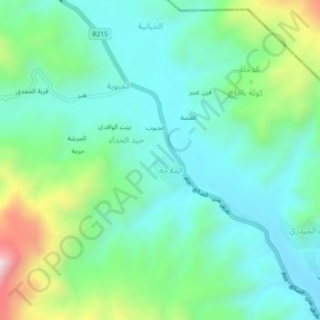 Al Hayd topographic map, elevation, terrain