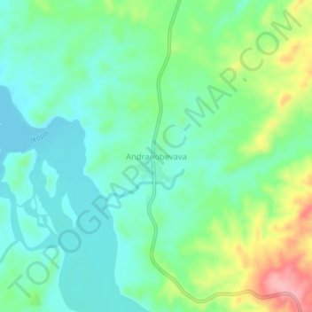 Andranobevava topographic map, elevation, terrain