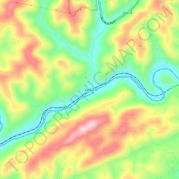 Carfax topographic map, elevation, terrain