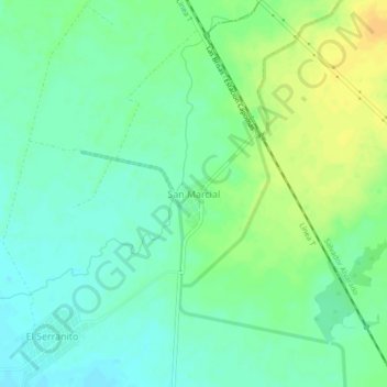 San Marcial topographic map, elevation, terrain