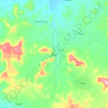 Sayyan topographic map, elevation, terrain
