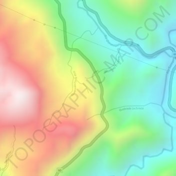 La Garrucha topographic map, elevation, terrain