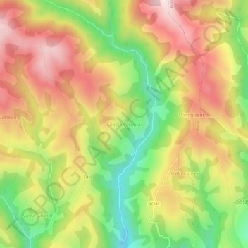 Coasta Vâscului topographic map, elevation, terrain