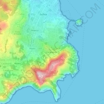 Campagnano topographic map, elevation, terrain
