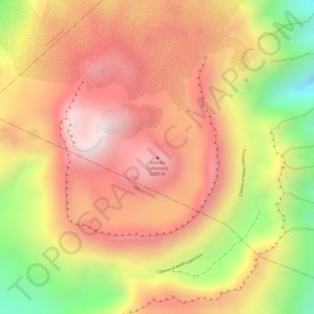 Volcán Ceboruco topographic map, elevation, terrain