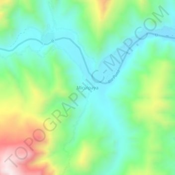 Miculpaya topographic map, elevation, terrain