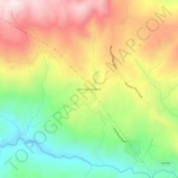 Lone Star Junction topographic map, elevation, terrain