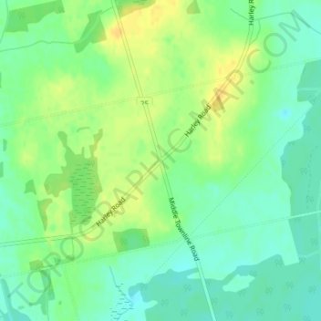 Harley topographic map, elevation, terrain