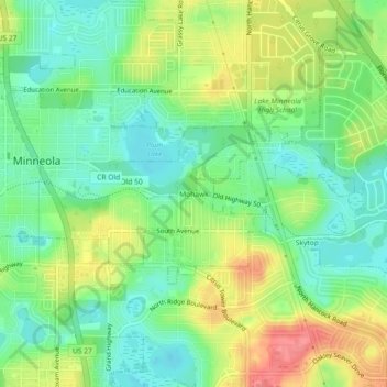 Mohawk topographic map, elevation, terrain