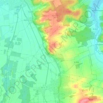 Burg topographic map, elevation, terrain