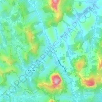Boa Vista topographic map, elevation, terrain