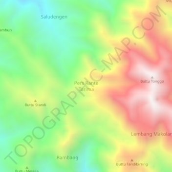 Pers Rante Tarima topographic map, elevation, terrain
