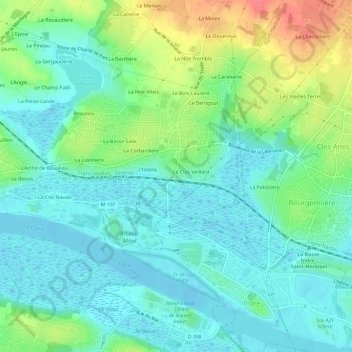 La Garotais topographic map, elevation, terrain