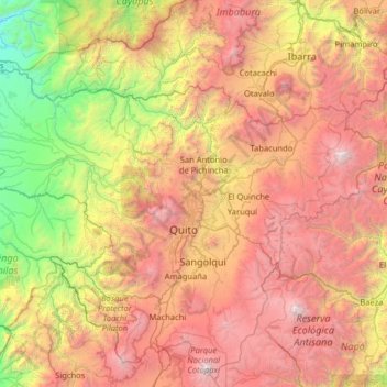 Ponciano topographic map, elevation, terrain
