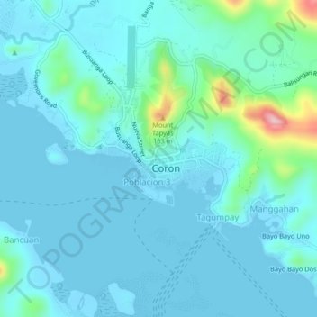 Poblacion 4 topographic map, elevation, terrain