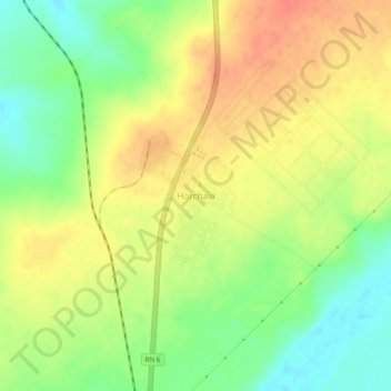 Horchaïa topographic map, elevation, terrain