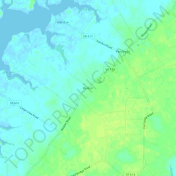 Boston topographic map, elevation, terrain