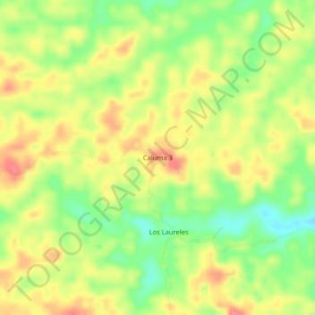 Caluma 3 topographic map, elevation, terrain