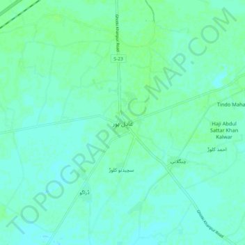 Adil Pur عادل پور topographic map, elevation, terrain