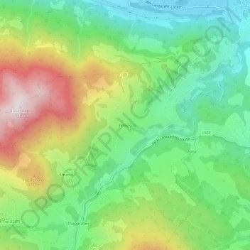 Felberg topographic map, elevation, terrain