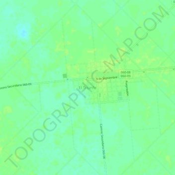 El Triunfo topographic map, elevation, terrain