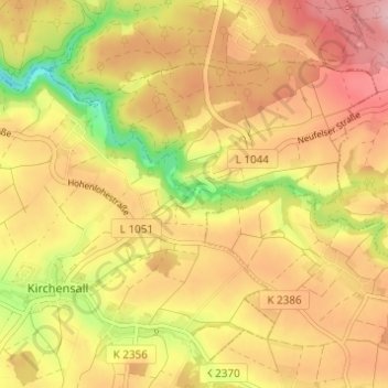 Neufelser Mühle topographic map, elevation, terrain