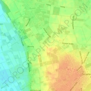 Gieselberg topographic map, elevation, terrain