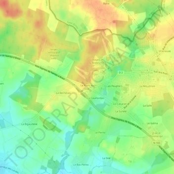 Le Point du Jour topographic map, elevation, terrain